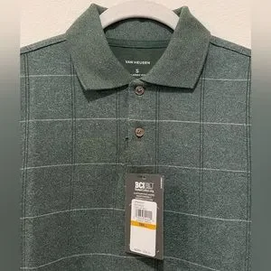 50s60s Van Heusen 緑色 コーデュロイシャツ 16 Van Heusen 緑色